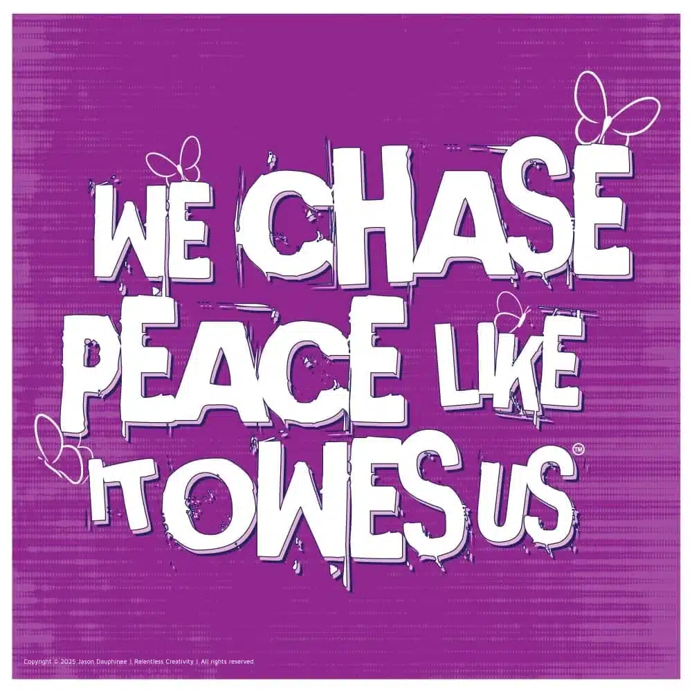 We chase pease like it owes us