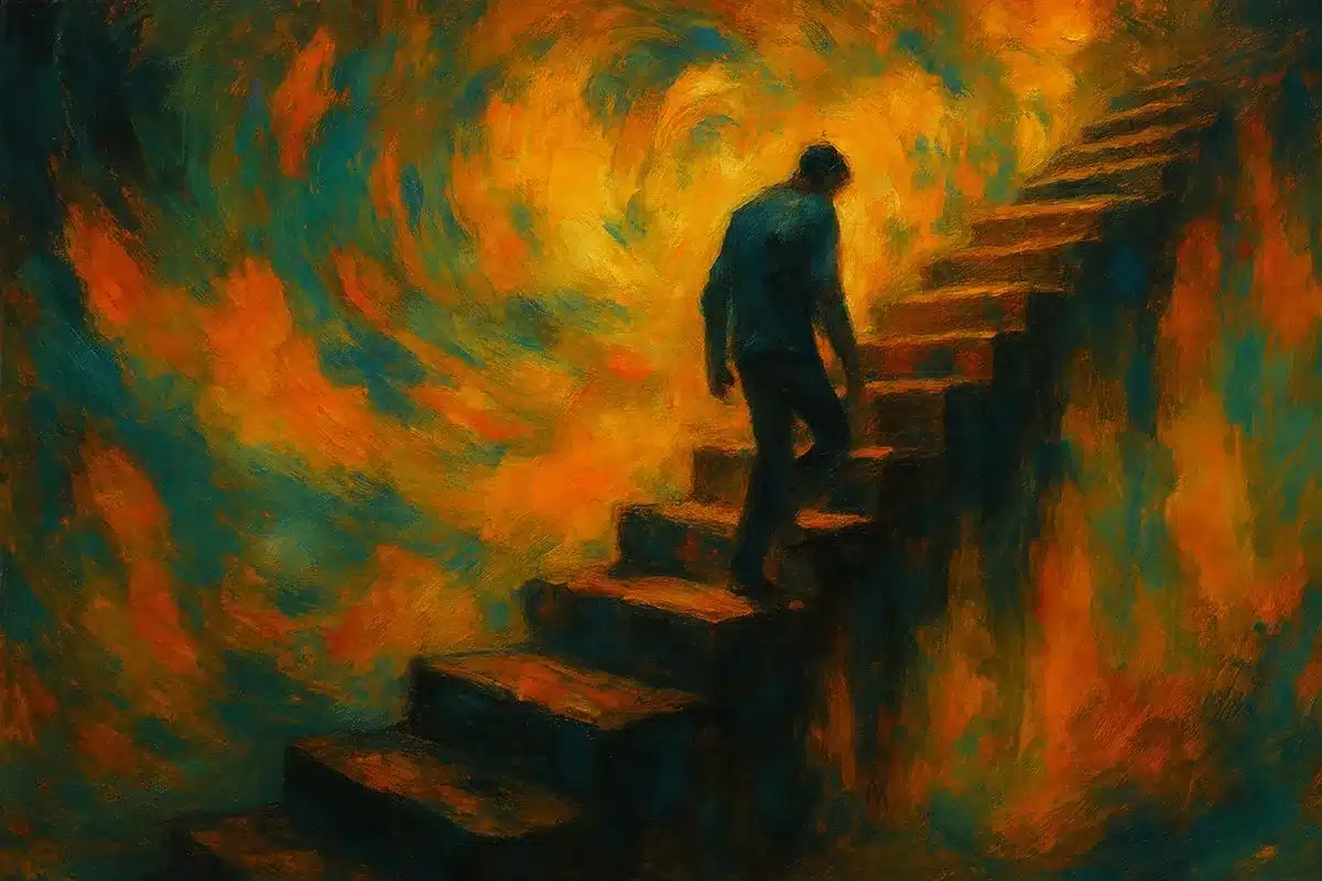 Climbing stair to purpose