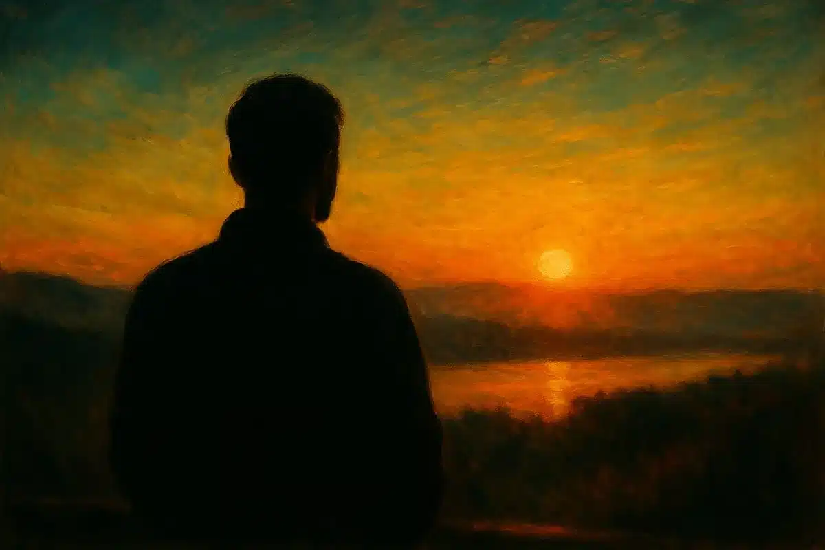 understand-header Man overlooking sunset